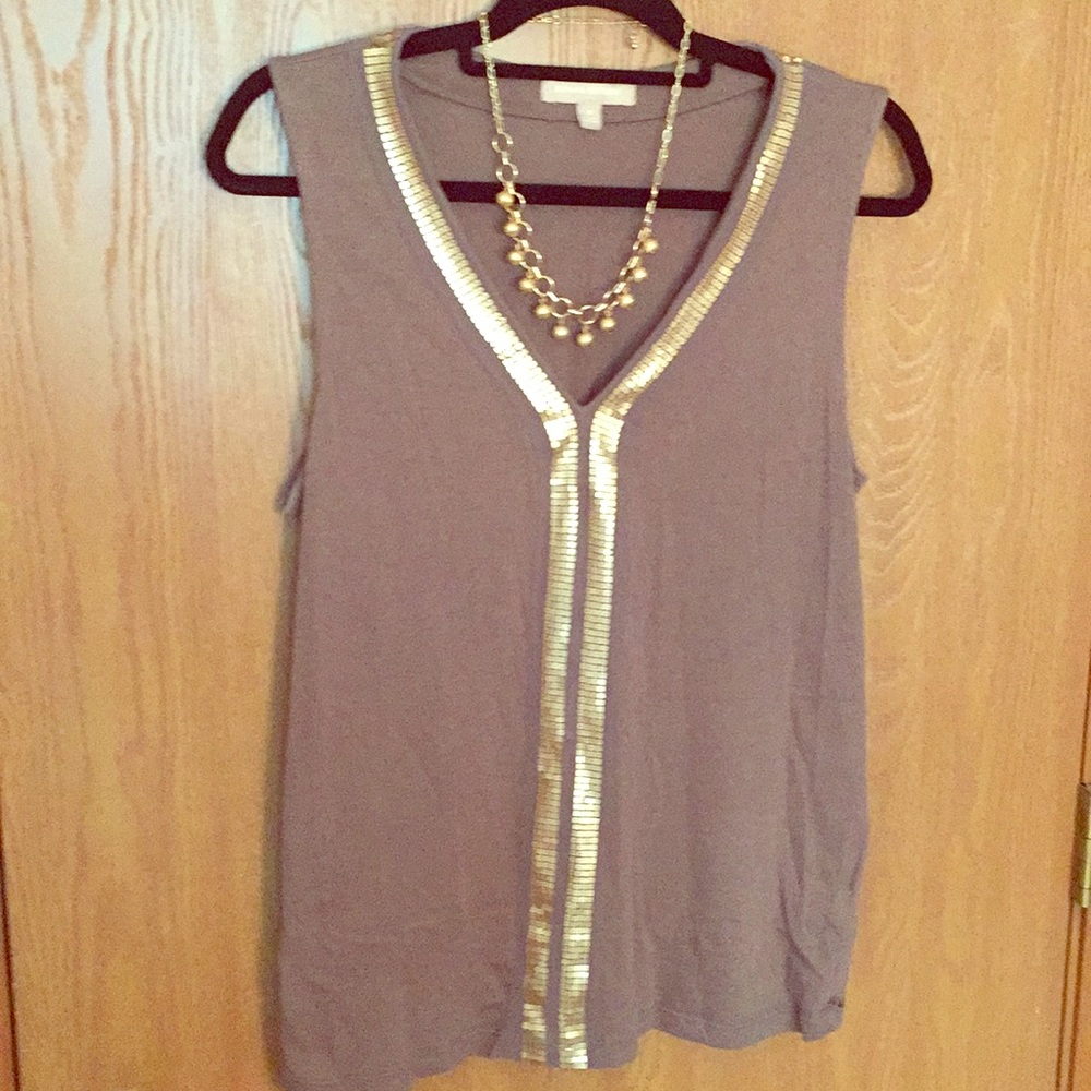Gold sequined tank!